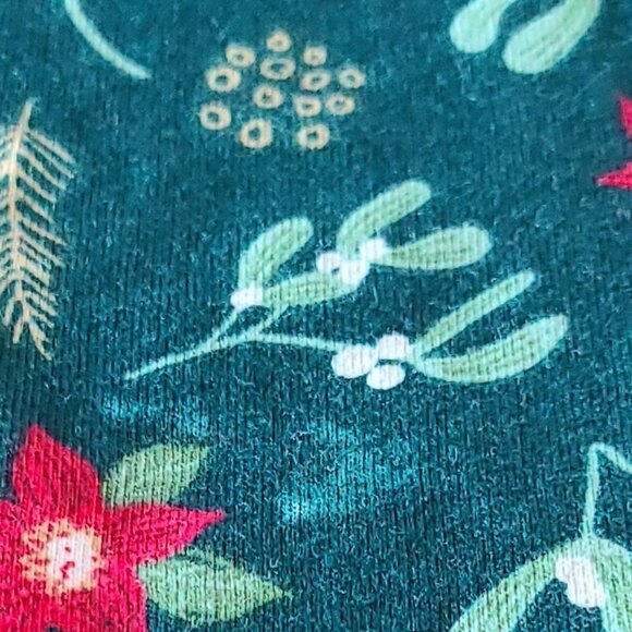 WOMAN WITHIN CHRISTMAS HOLIDAY -SCOOP NECK LONG SLEEVE TEE DESIGN -GREEN- SZ 1X - Picture 10 of 11